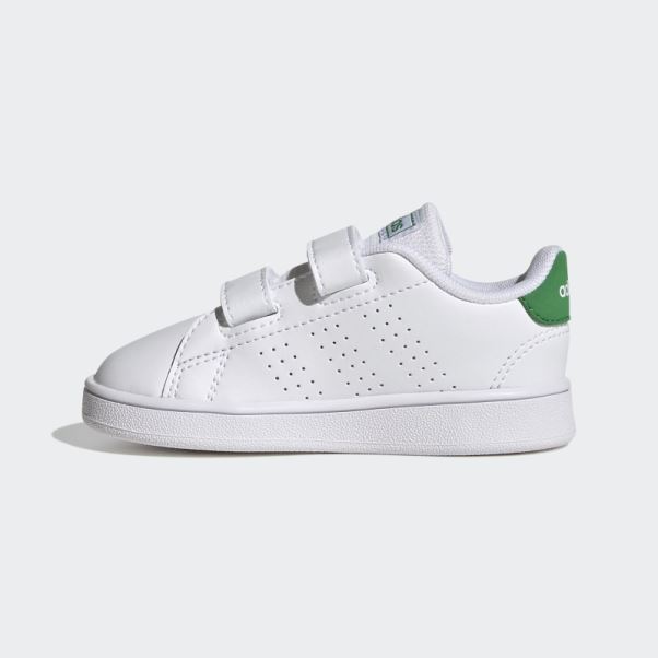 Avantage Lifestyle Court Deux Chaussures Auto-agrippantes Blanc Adidas