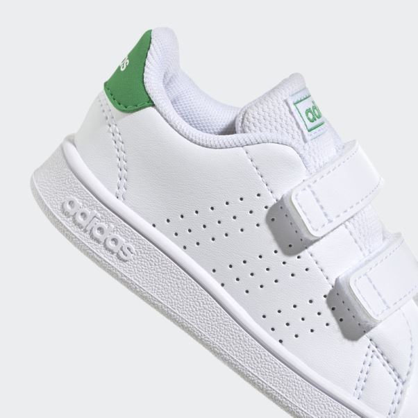 Avantage Lifestyle Court Deux Chaussures Auto-agrippantes Blanc Adidas