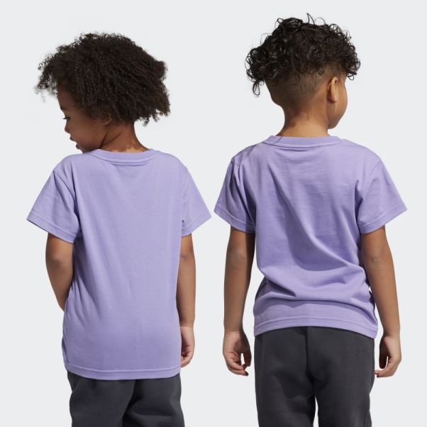 Tee Shirt Adidas Adicolor Trefoil Lilas