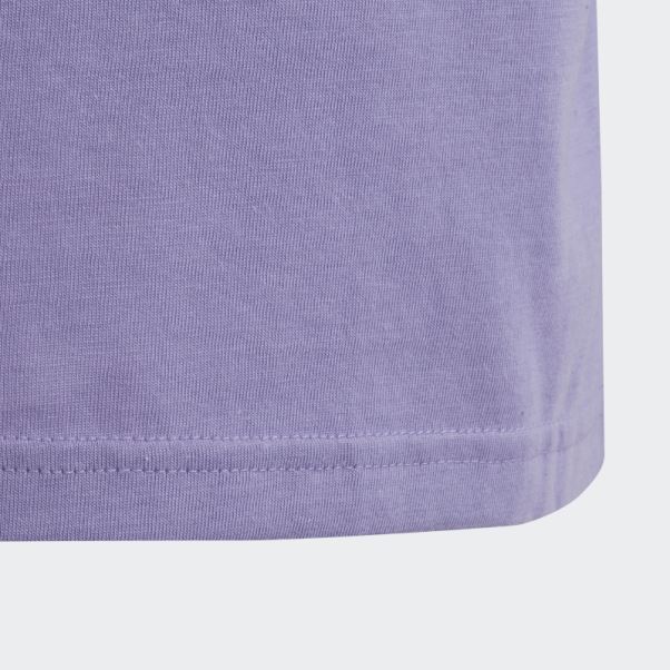 Tee Shirt Adidas Adicolor Trefoil Lilas