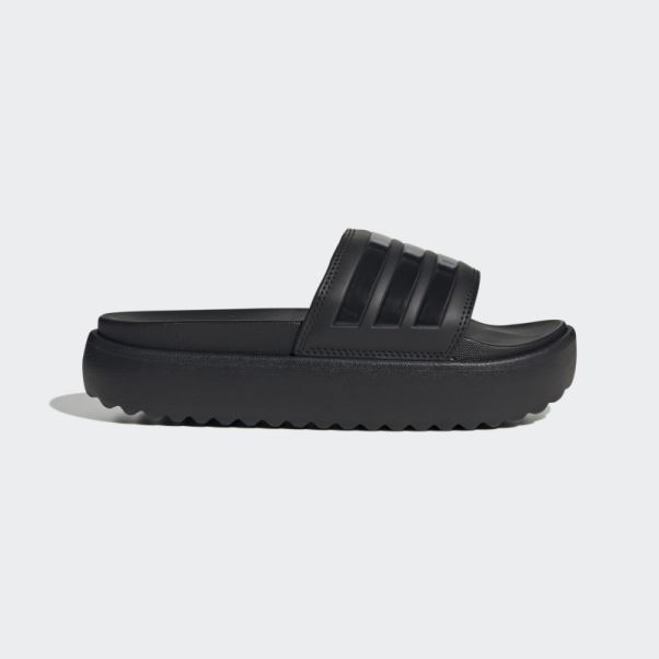 Claquettes à Plateforme Adilette Noires Adidas
