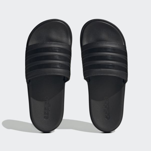 Claquettes à Plateforme Adilette Noires Adidas
