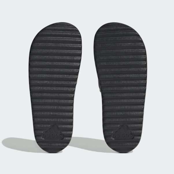 Claquettes à Plateforme Adilette Noires Adidas