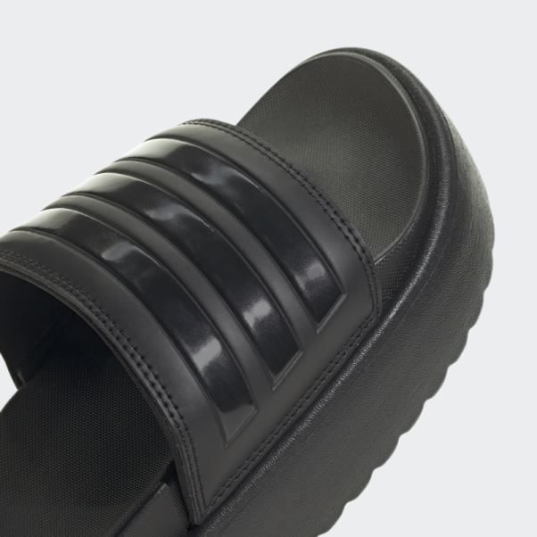 Claquettes à Plateforme Adilette Noires Adidas