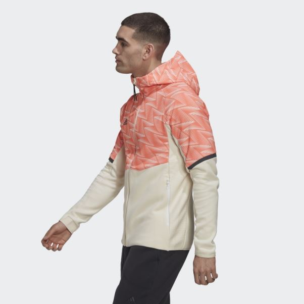 Adidas Sweat à Capuche Entièrement Zippé Conçu Pour Gameday Blanc