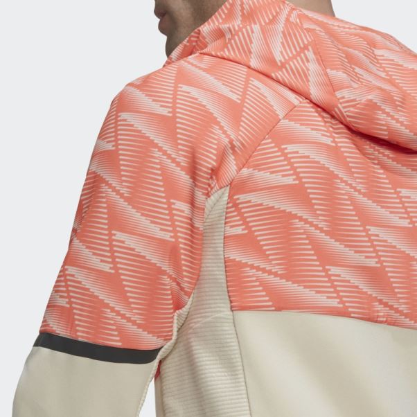 Adidas Sweat à Capuche Entièrement Zippé Conçu Pour Gameday Blanc