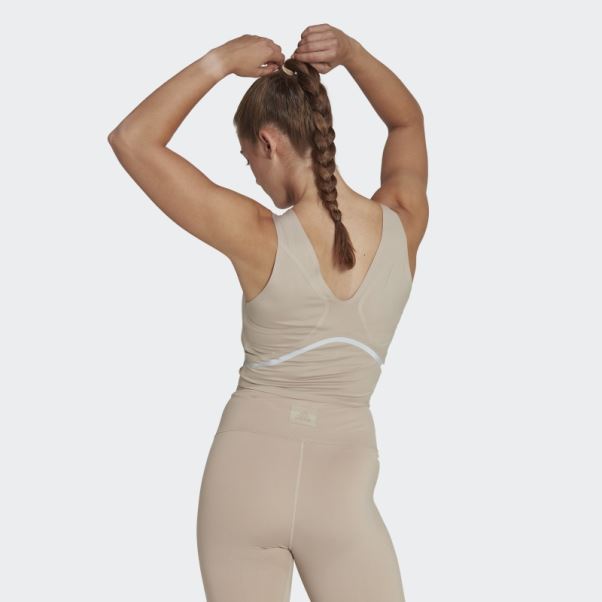 Best Of Adidas Running Débardeur Beige Chaud