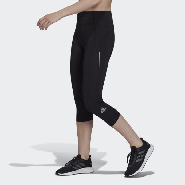Posséder La Course 3/4 Leggings De Course Adidas Noir