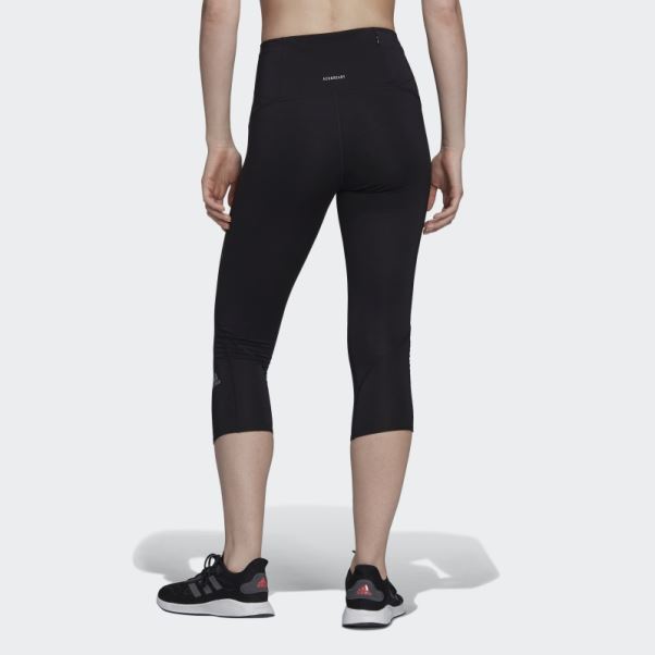 Posséder La Course 3/4 Leggings De Course Adidas Noir