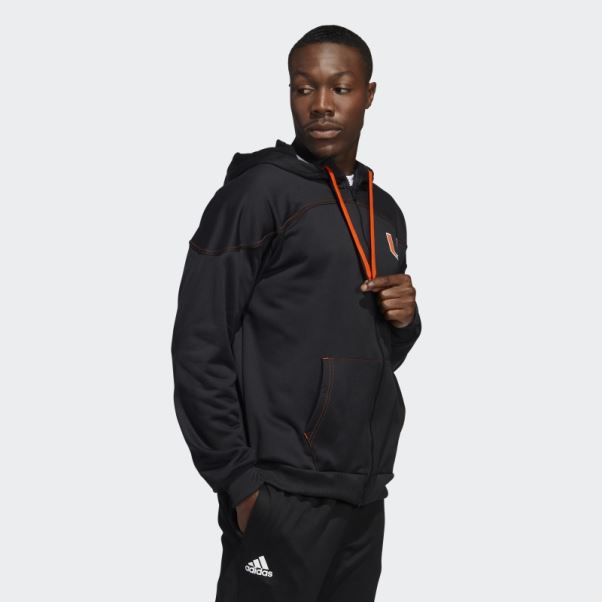 Sweat à Capuche Zippé Stadium Noir Adidas