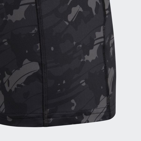 Adidas Aeroready Techfit T-shirt Imprimé Camouflage Gris