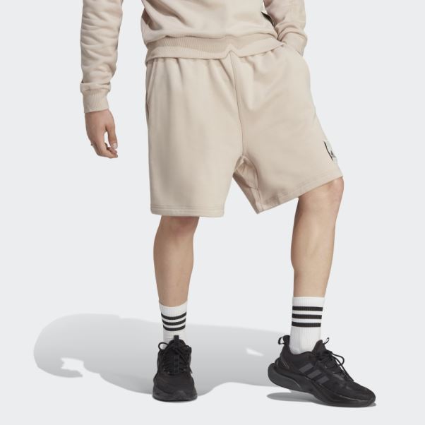 Short Polaire Lounge Adidas Taupe