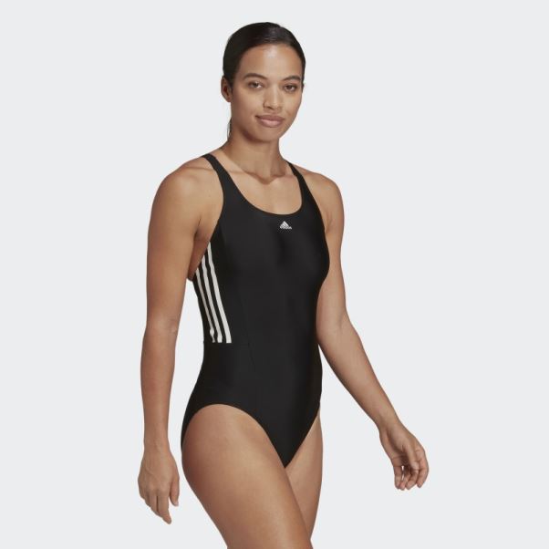 Maillot De Bain Adidas Mid 3-stripes Noir