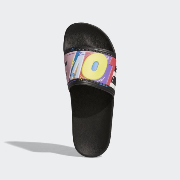 Claquettes Adilette Pride Noires Adidas
