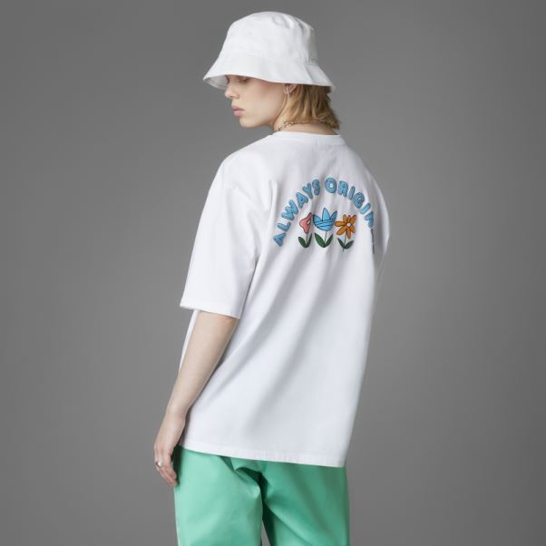 T-shirt Graphique Ample Toujours Original Adidas Blanc