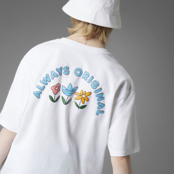 T-shirt Graphique Ample Toujours Original Adidas Blanc