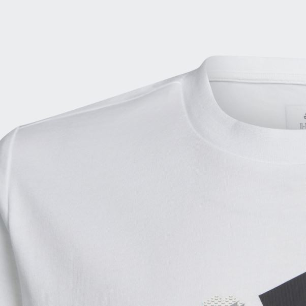 Adidas X Lego T-shirt Graphique Blanc Fashion