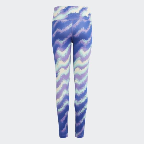 Legging Imprimé Taille Haute Dance Aeroready Orange Adidas