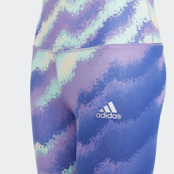 Legging Imprimé Taille Haute Dance Aeroready Orange Adidas