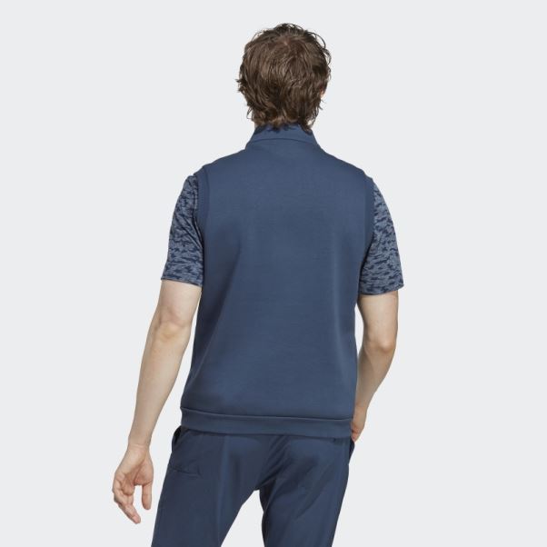 Gilet Authentique 1/4 Zip Adidas Bleu Marine
