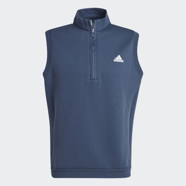 Gilet Authentique 1/4 Zip Adidas Bleu Marine