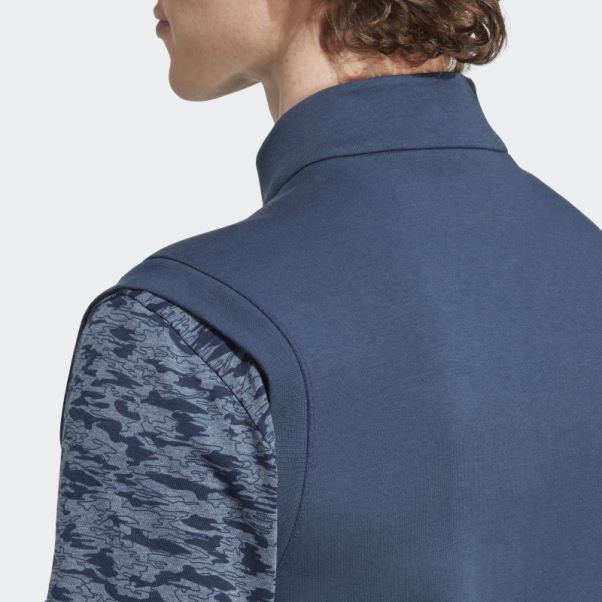 Gilet Authentique 1/4 Zip Adidas Bleu Marine