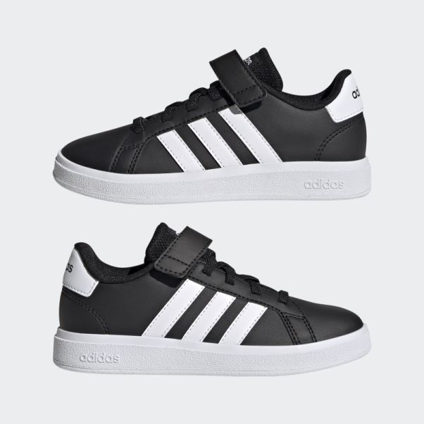 Adidas Grand Court Elastic Lace And Top Strap Chaussures Blanc