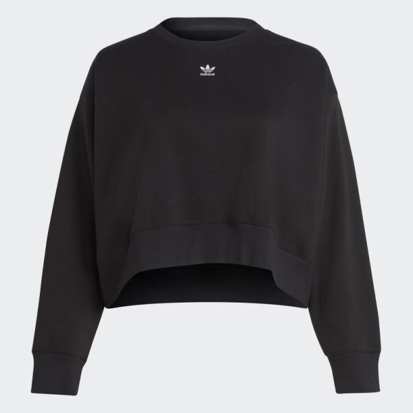 Sweat Adicolor Essentials Crew Noir (grande Taille) Adidas