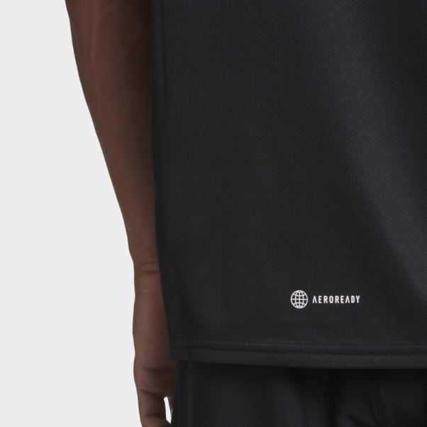 Tee Shirt Aeroready Conçu Pour Le Mouvement Adidas Noir