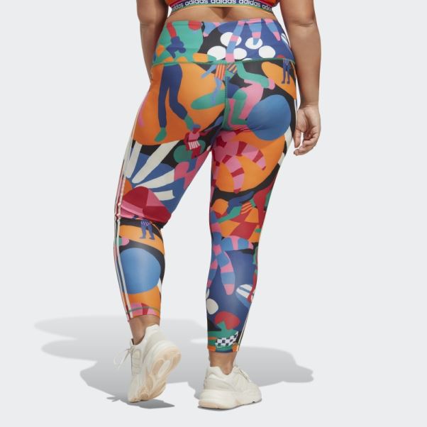 Collant Adidas X Farm Rio 7/8 (grande Taille) Mode Verte Audacieuse
