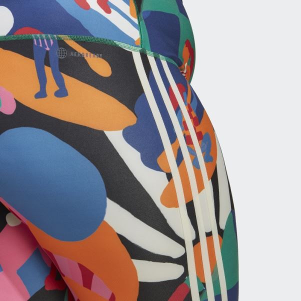 Collant Adidas X Farm Rio 7/8 (grande Taille) Mode Verte Audacieuse
