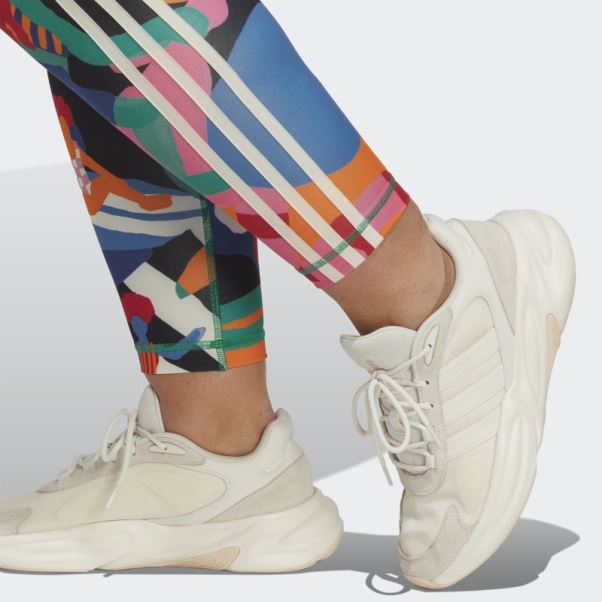 Collant Adidas X Farm Rio 7/8 (grande Taille) Mode Verte Audacieuse