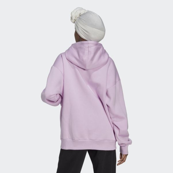 Adidas Studio Lounge Fleece Full-zip Hoodie Lilas
