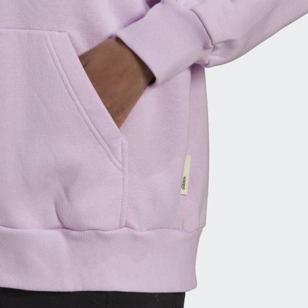 Adidas Studio Lounge Fleece Full-zip Hoodie Lilas