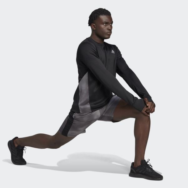 Adidas Possède Le Sweat Colorblock Run Gris