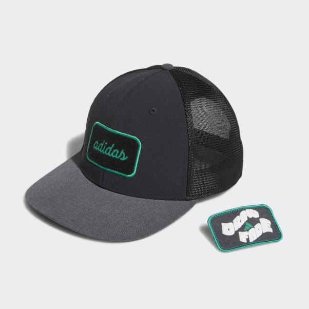 Casquette Deux En Un Adidas Noire Avec Patch Amovible