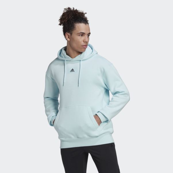 Sweat à Capuche Essentials Feelvivid En Molleton De Coton Bleu Adidas
