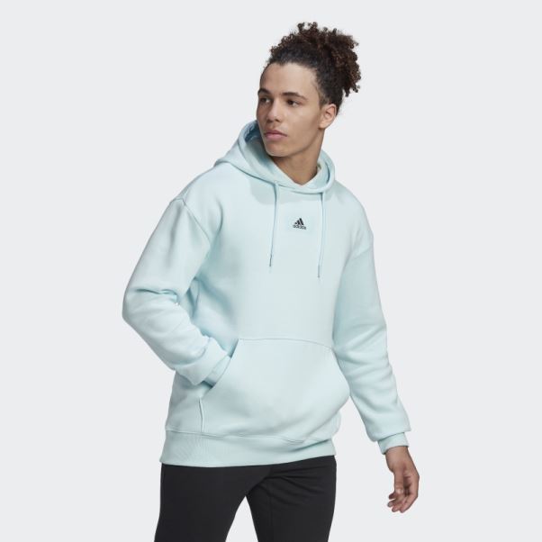 Sweat à Capuche Essentials Feelvivid En Molleton De Coton Bleu Adidas