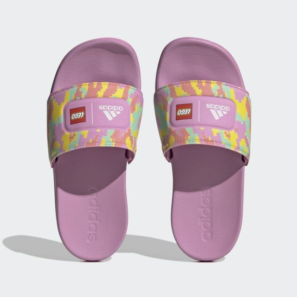 Adidas Adilette X Lego Slides Orchidée Mode