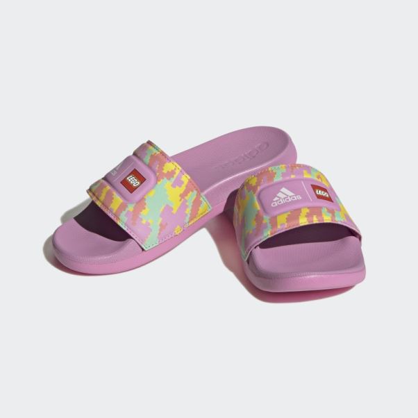 Adidas Adilette X Lego Slides Orchidée Mode