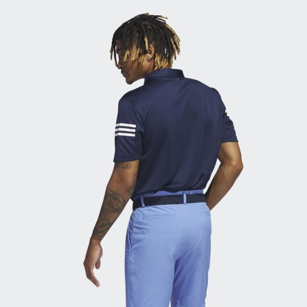 Polo 3 Bandes Adidas Bleu Marine