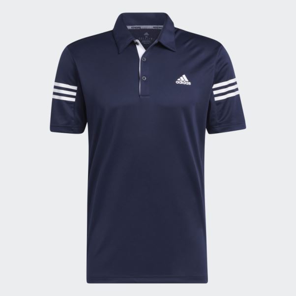 Polo 3 Bandes Adidas Bleu Marine
