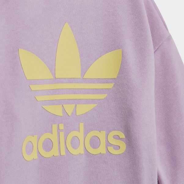 Ensemble Ras Du Cou Lilas à Logo Graphique Adidas