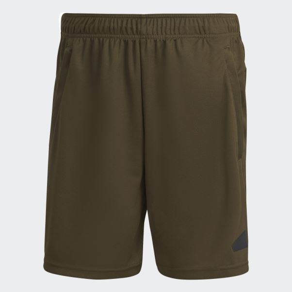 Short D'entraînement Adidas Train Essentials Olive Olive