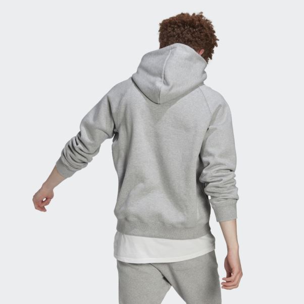 Sweat à Capuche Polaire Adidas Gris Moyen