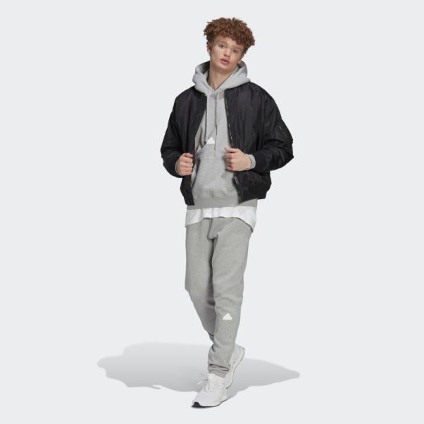 Sweat à Capuche Adidas Gris Moyen