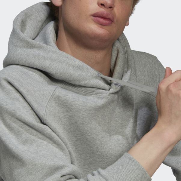 Sweat à Capuche Adidas Gris Moyen