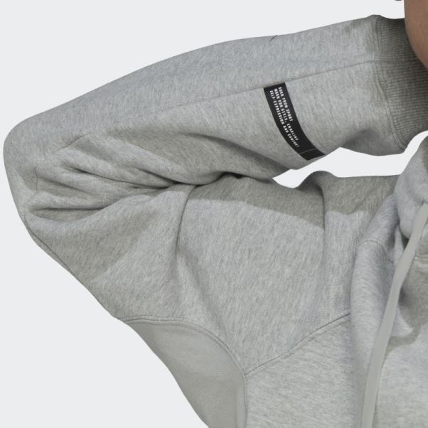 Sweat à Capuche Adidas Gris Moyen