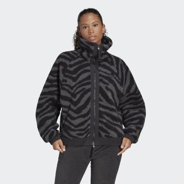 Veste Adidas Hyperglam Fleece Zebra Noir Fashion