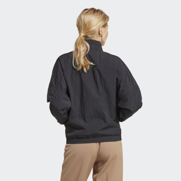 Haut De Survêtement En Nylon Premium Essentials Adidas Noir